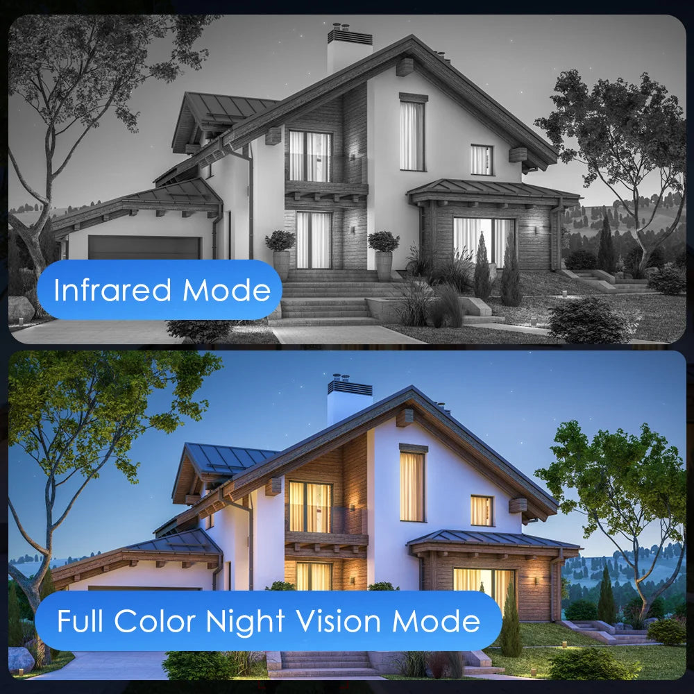 8MP 4K Dual Lens WIFI Surveillance Camera Outdoor