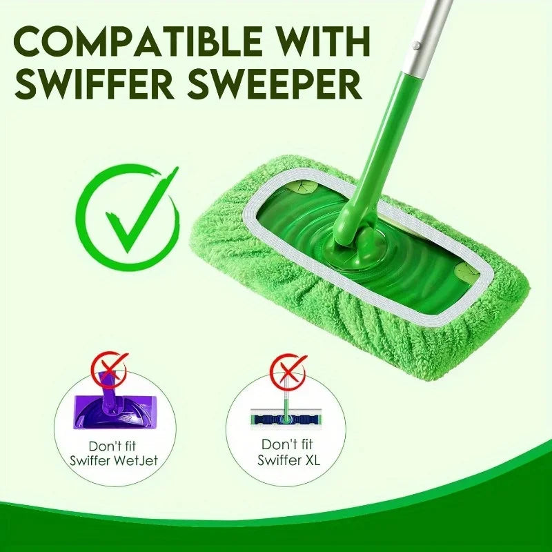 4 Pcs Reusable Ultra-fine Fiber Mop Pads