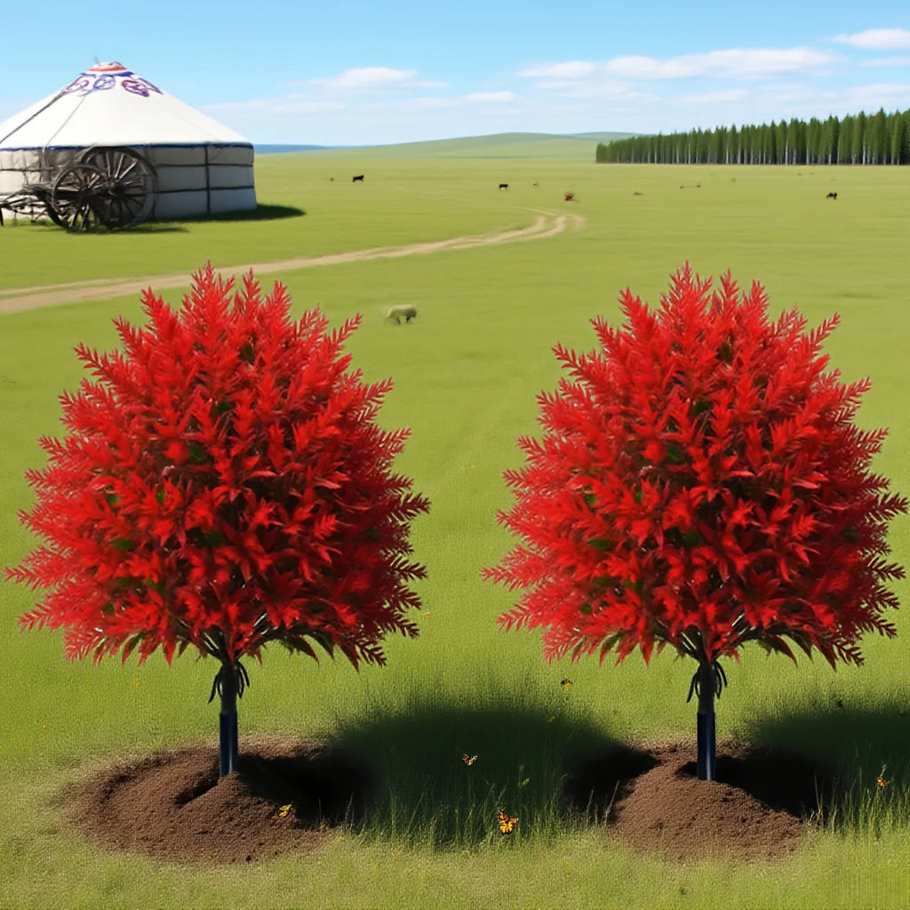 Red Lavender Artificial Ground Stake Flowers with Pegs for Autumn