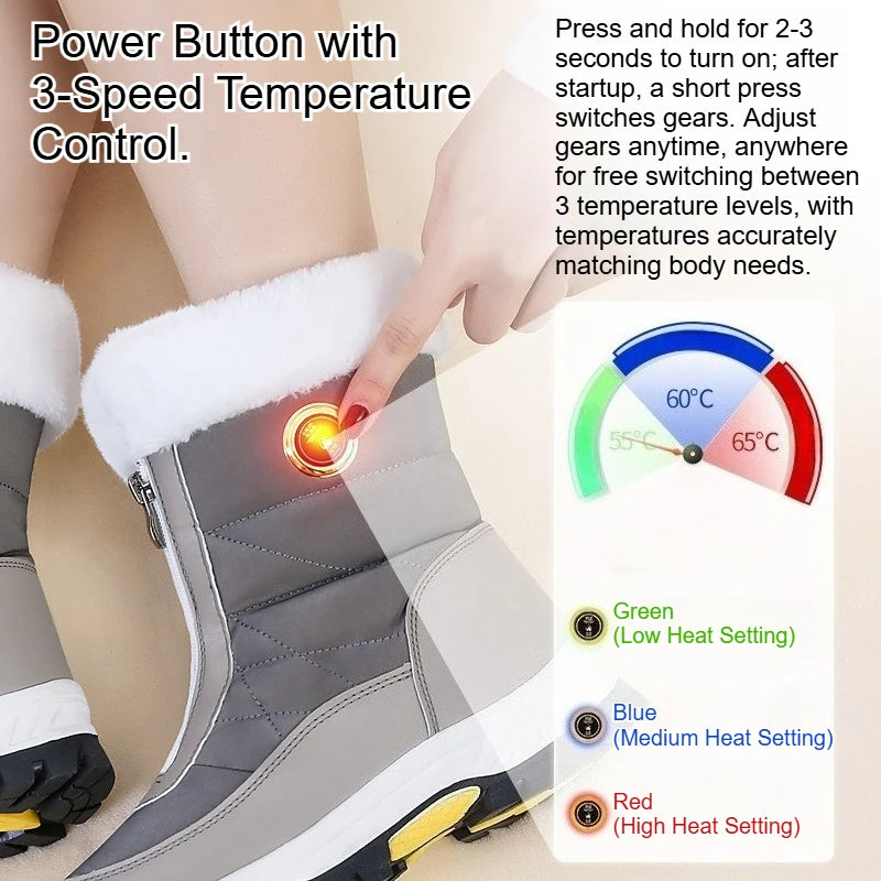Winter Heated Women's Rechargeable Electric Warm Boots