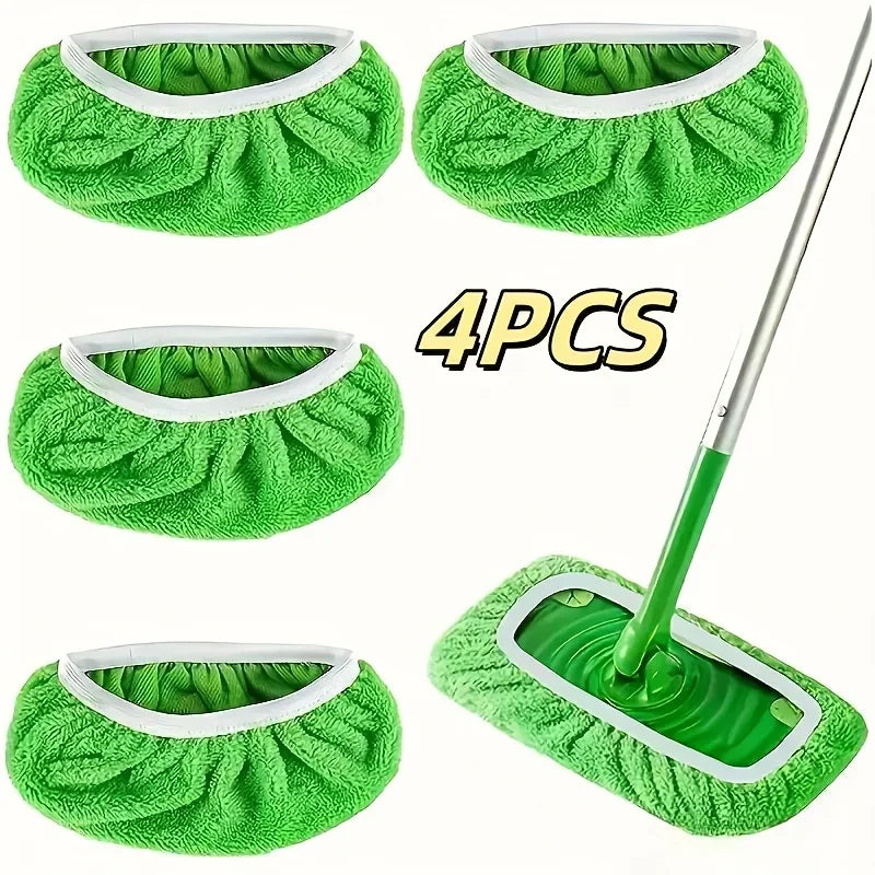 4 Pcs Reusable Ultra-fine Fiber Mop Pads