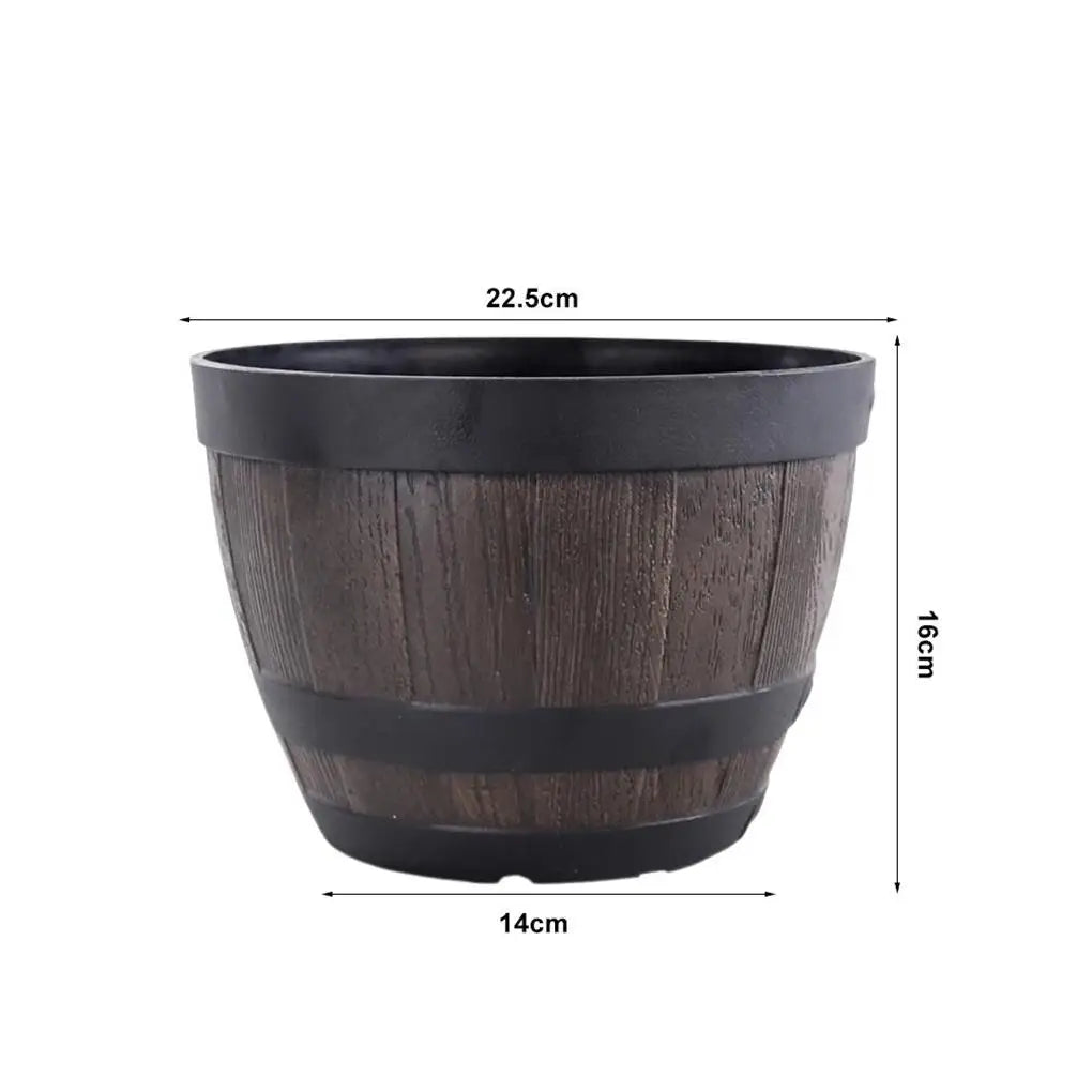 9 Inch Resin Flower Pot Vintage Style