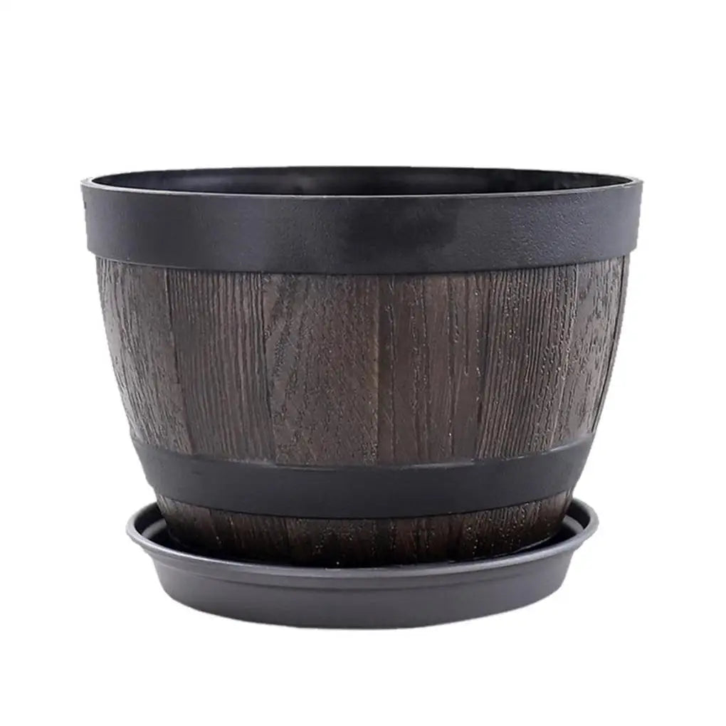 9 Inch Resin Flower Pot Vintage Style