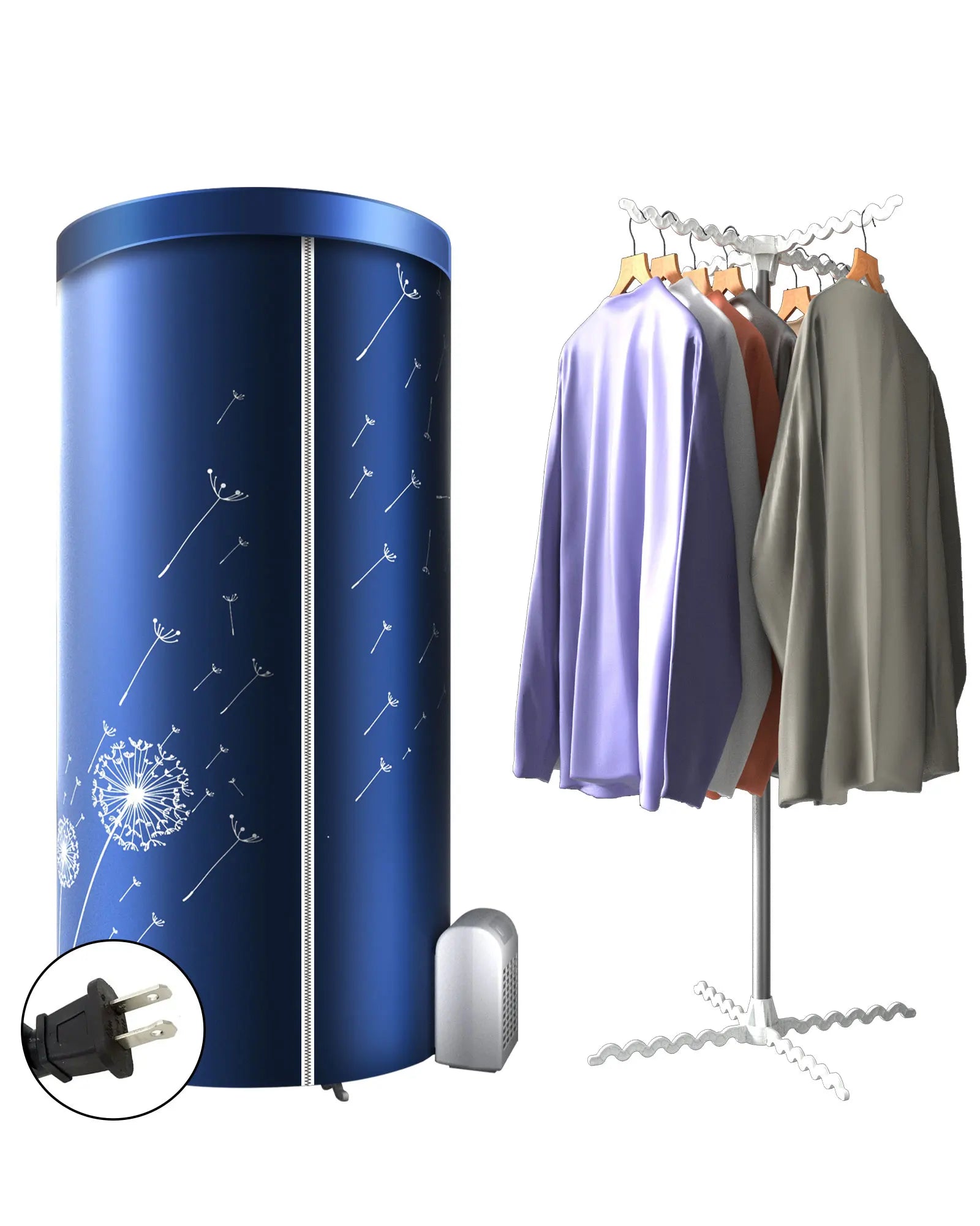 Portable Electric Clothes Dryer,1000W Heated Clothes Airer