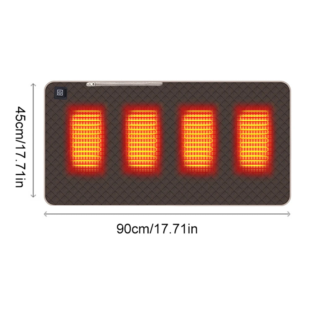 4 Heated Areas Electric Blankets Mat Winter Body Warmer