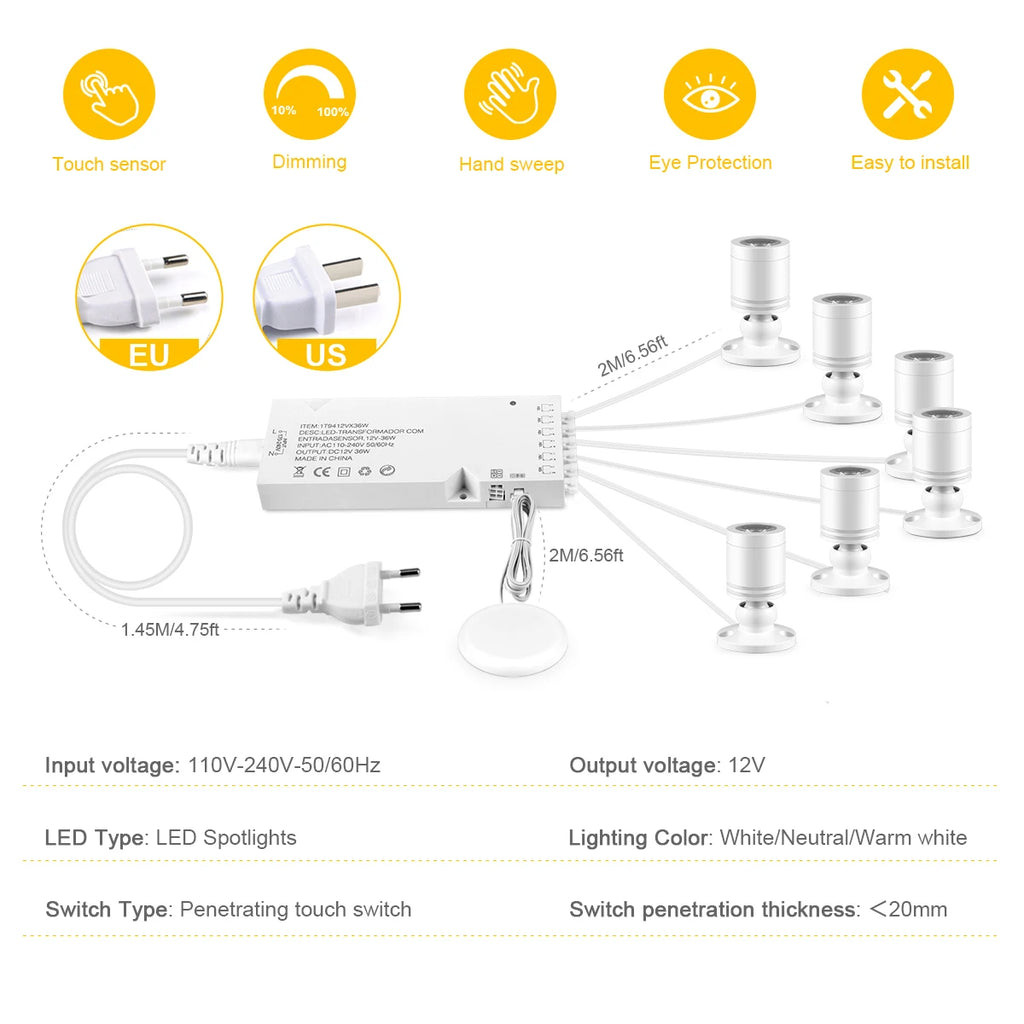 Wine Jewelry Display Cabinet LED Lighting Kit