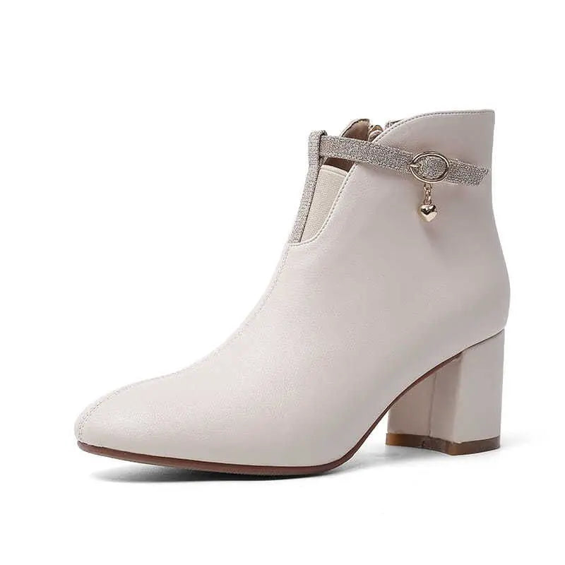 Leather Waterproof Women's Ankle Boots