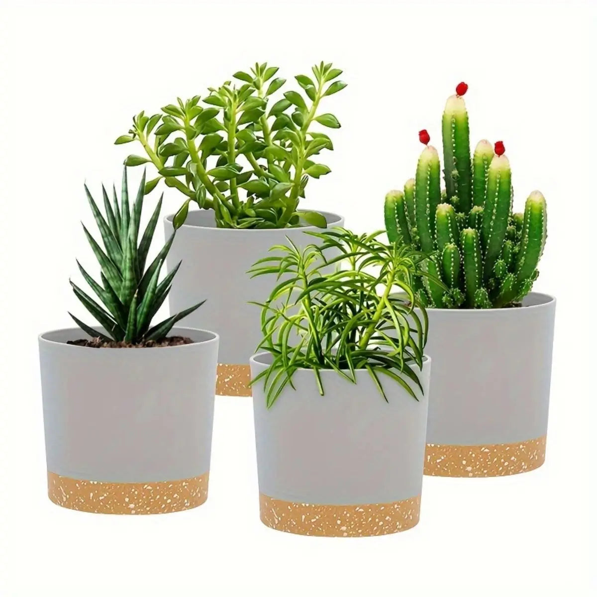 4pcs Flowerpot Removable Bottom