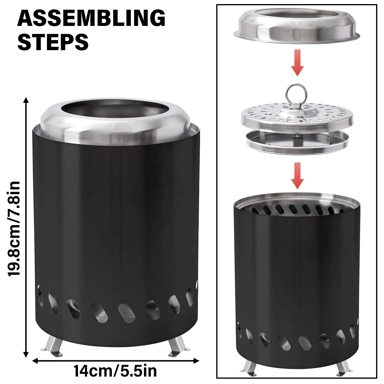 Mini Fire Pit for Table 