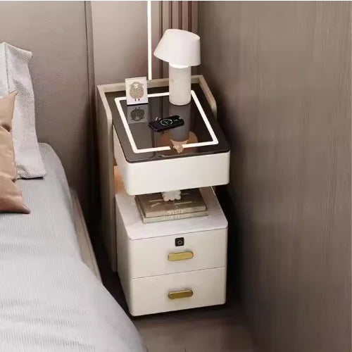 Small Smart Bedside Cabinet, Simple and Modern, High-end