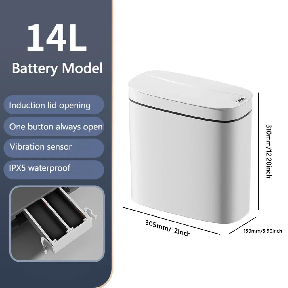 14L Automatic Trash Bin Waterproof Electric Garbage Bin