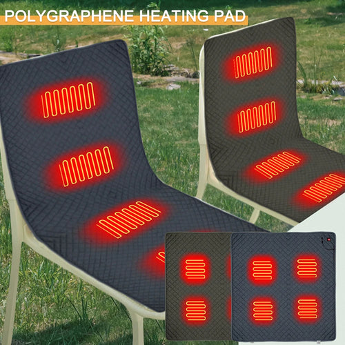 4 Heated Areas Electric Blankets Mat Winter Body Warmer