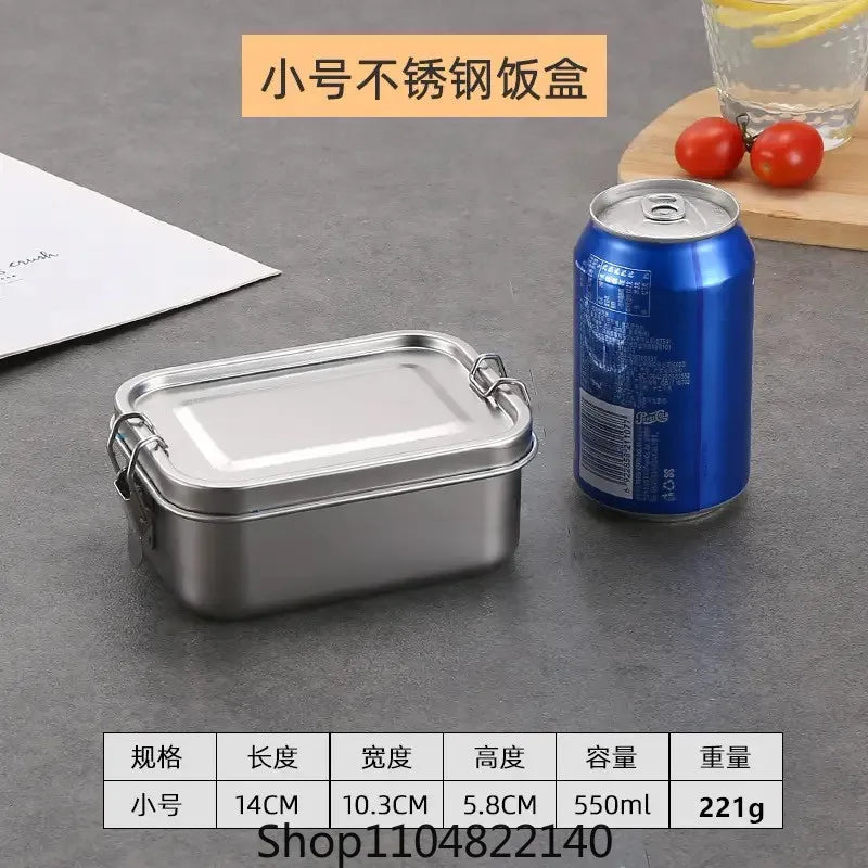 304Stainless Steel Bento Box Metal Lunch Box