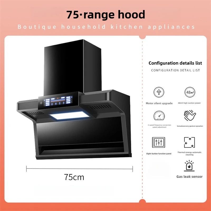 Household Range Hood for Kitchen Large Suction Range Hood