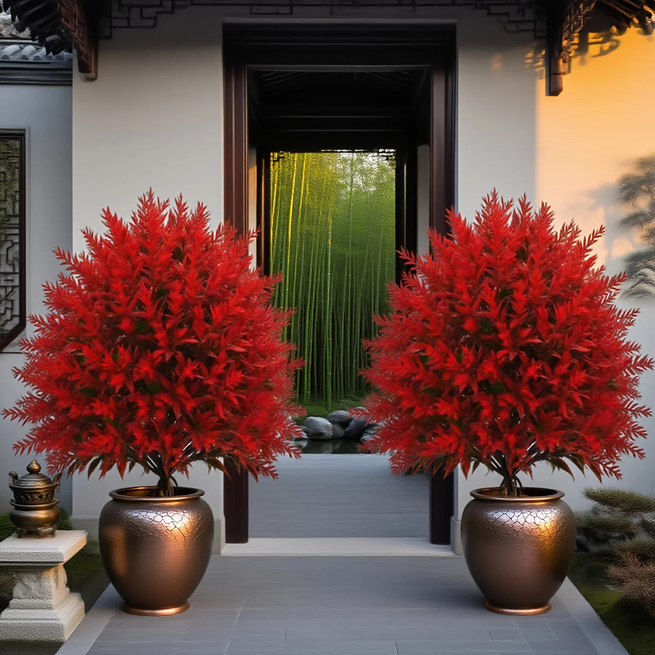 1pcs Red Lavender Artificial Ground Stake Flowers