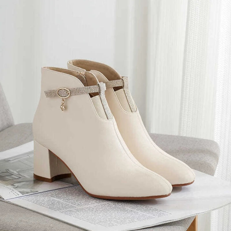 Leather Waterproof Women's Ankle Boots