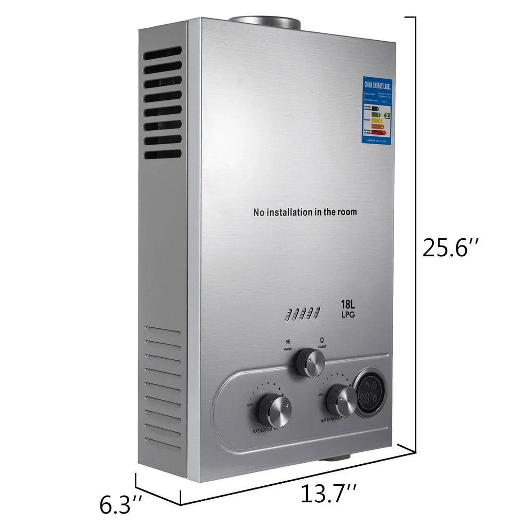 Water Heater LPG Boiler Gas Stainless Steel Tankless