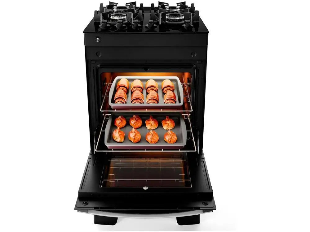 4 Stove Atlas Black Table Glass Agile UP - Bivolt