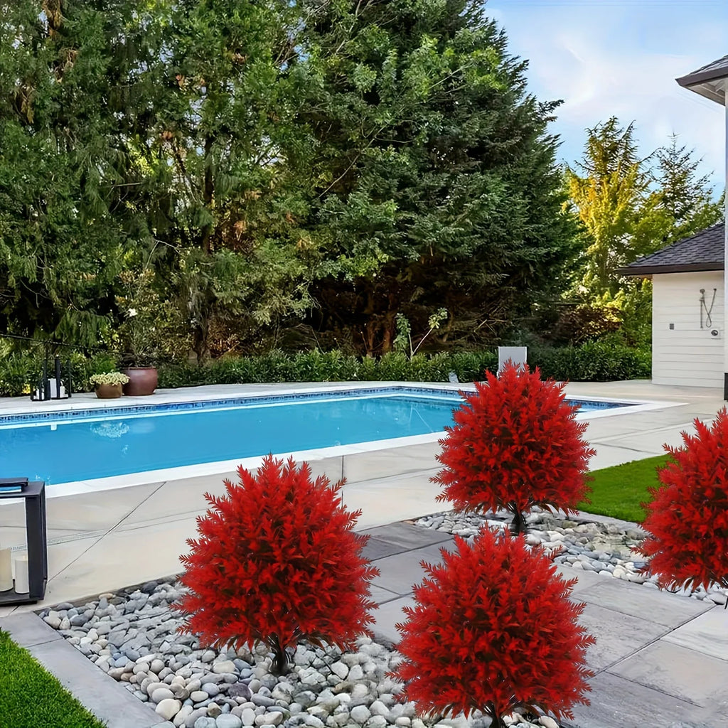 1pcs Red Lavender Artificial Ground Stake Flowers