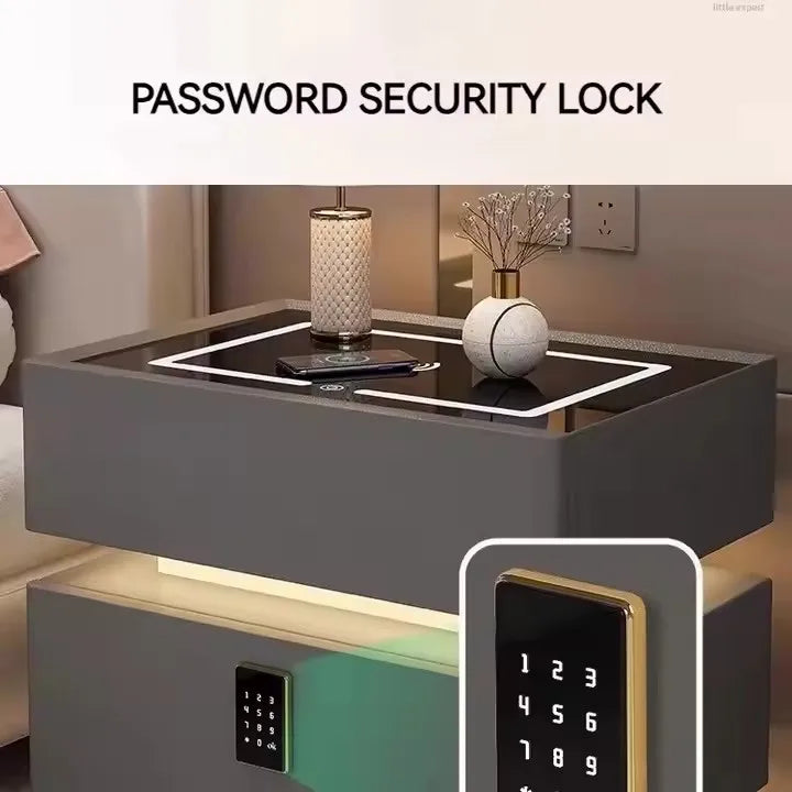 Bedside Table with High-End Suspension Lighting Simple