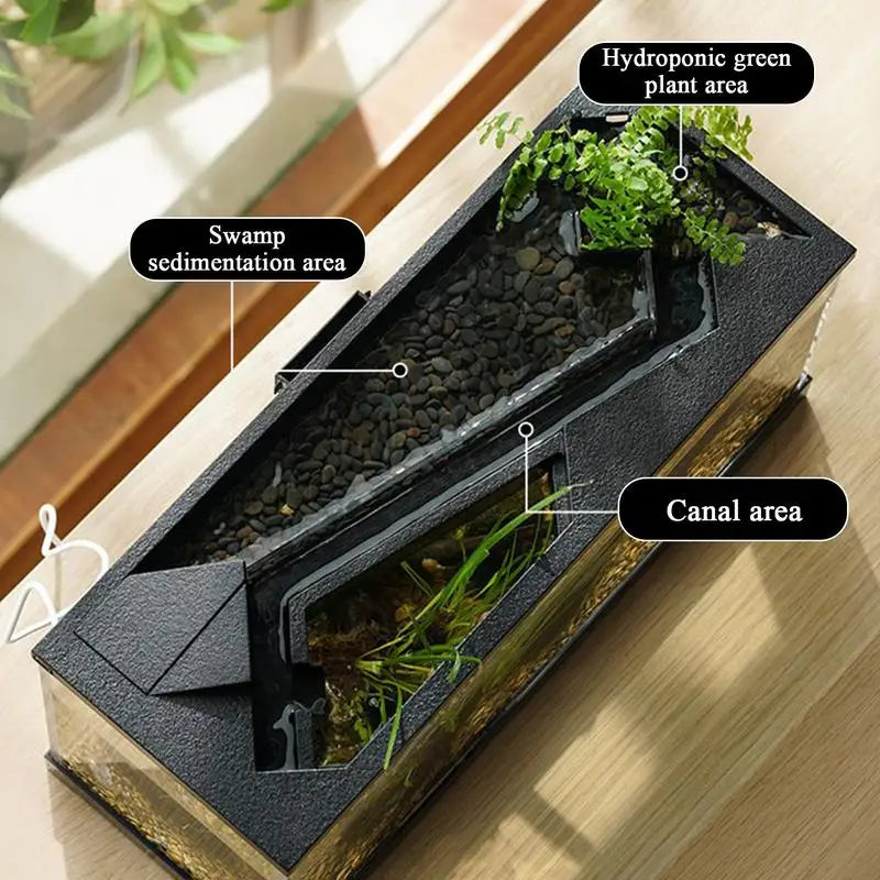 Small Fish Tank Starter Kits with Air Pump for Tabletop