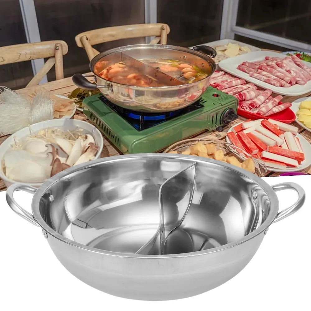 30cm Hot Pot with Divider Stainless Steel Household