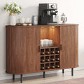 Wine Bar Cabinet w/ LED Light,Liquor Cabinet for Home