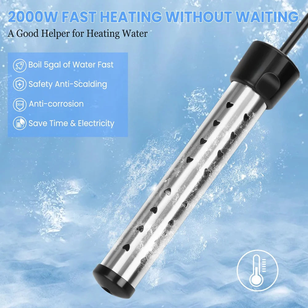 Immersion Water Heater, 1500W Portable Bucket Heater