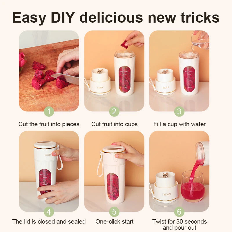 340ml Juicer Household Small Portable Fruit Juice