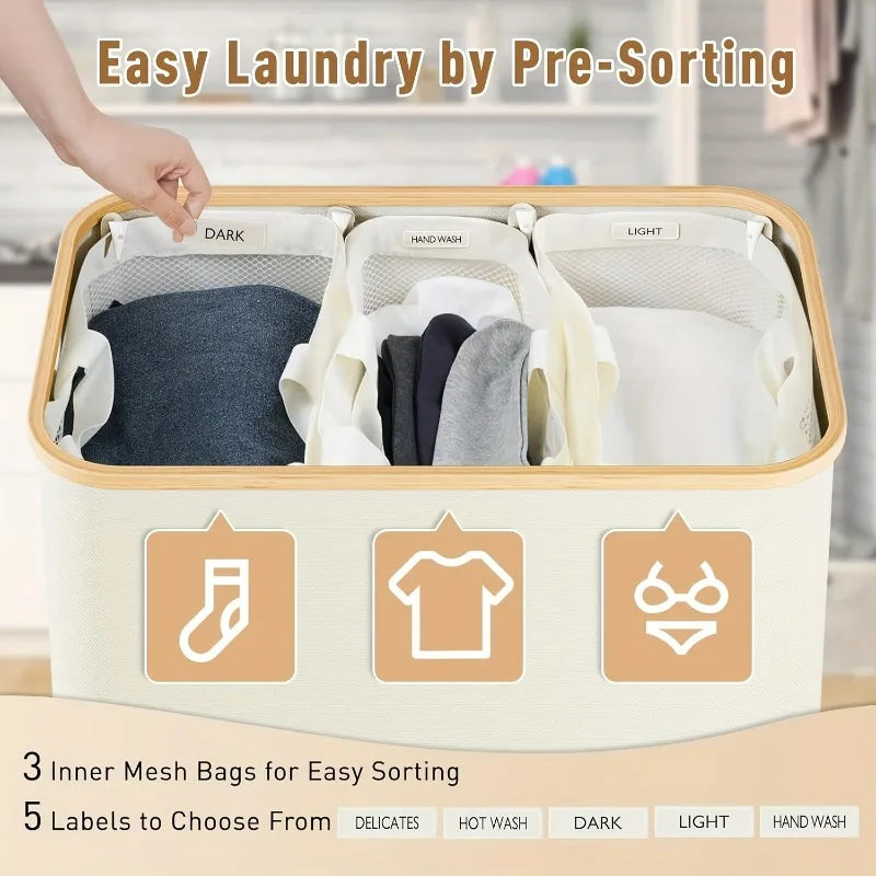 160L Extra Large Laundry Basket 