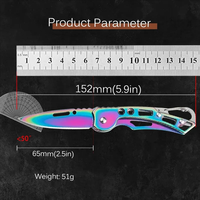 Folding Fruit Knife, Stainless Steel Outdoor