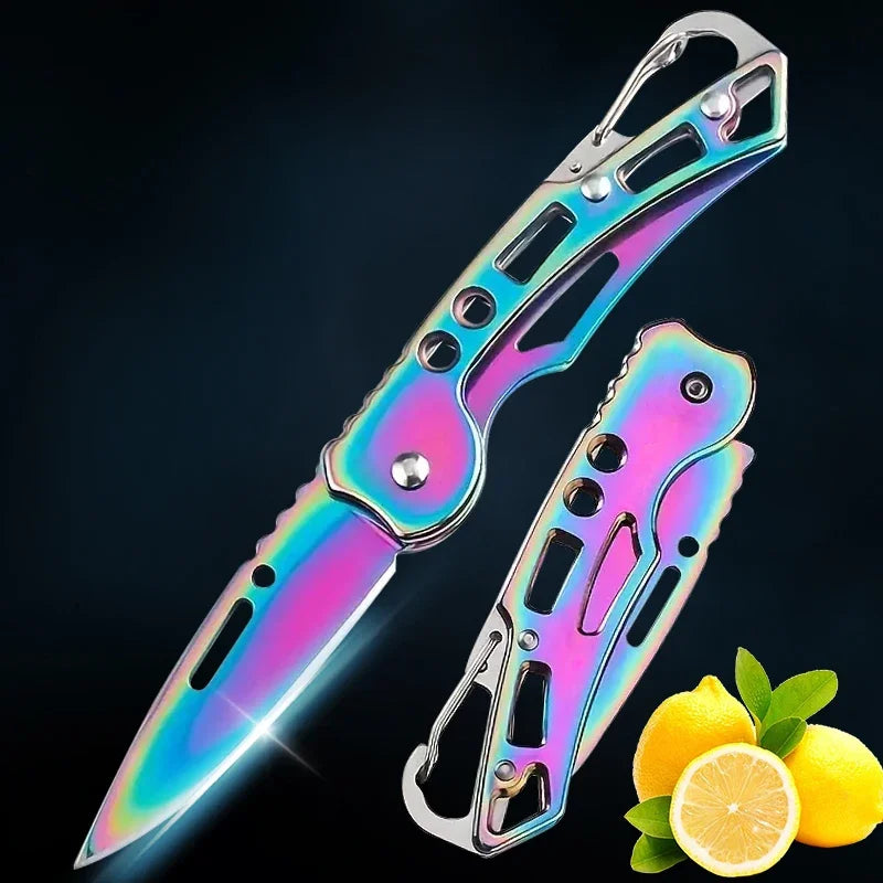 Folding Fruit Knife, Stainless Steel Outdoor