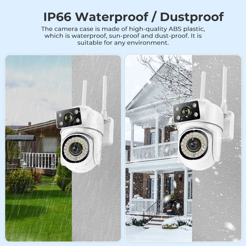 8MP 4K Dual Lens WIFI Surveillance Camera Outdoor