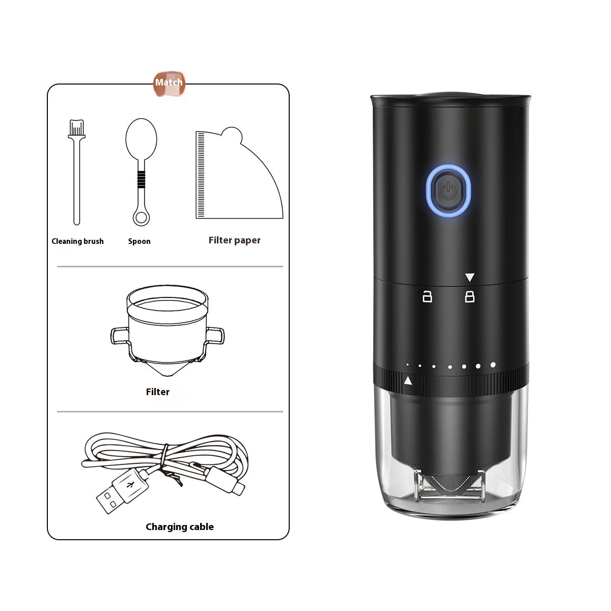 Electric Bean Grinder, Coffee Grinder