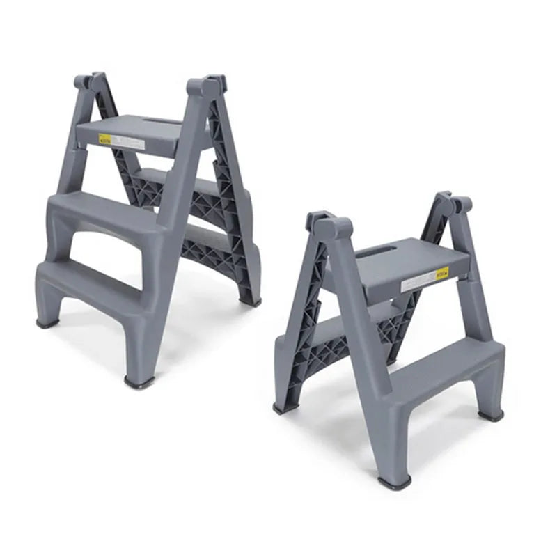 Large Load Capacity 3-Tier Plastic Folding Ladder