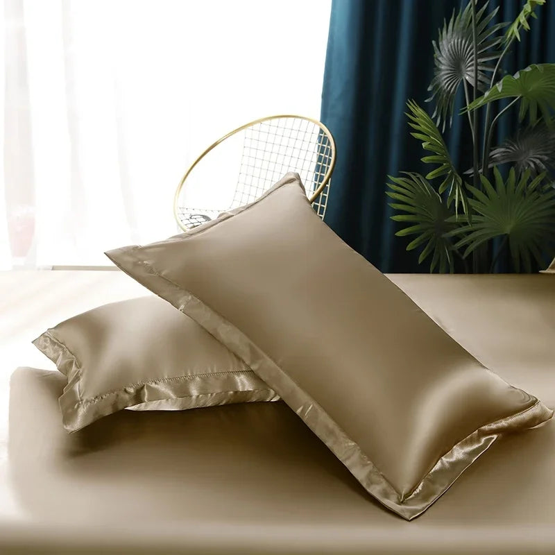 Silk Bedding Set with Duvet Cover 