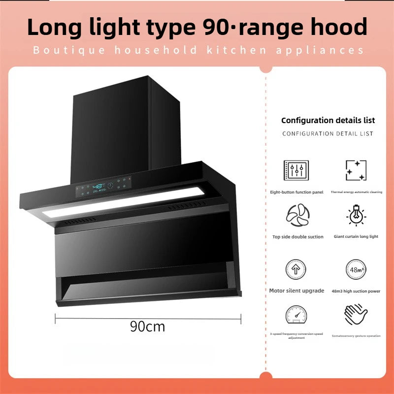 Household Range Hood for Kitchen Large Suction Range Hood