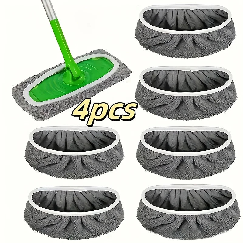 4 Pcs Reusable Ultra-fine Fiber Mop Pads