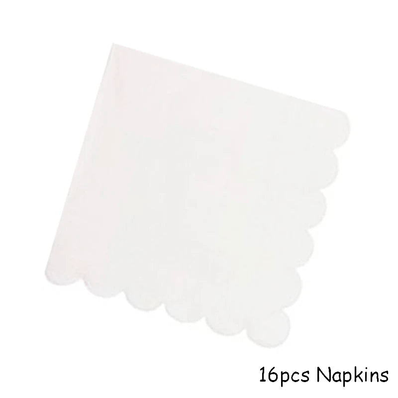 White Disposable Tableware Set Party Supplies