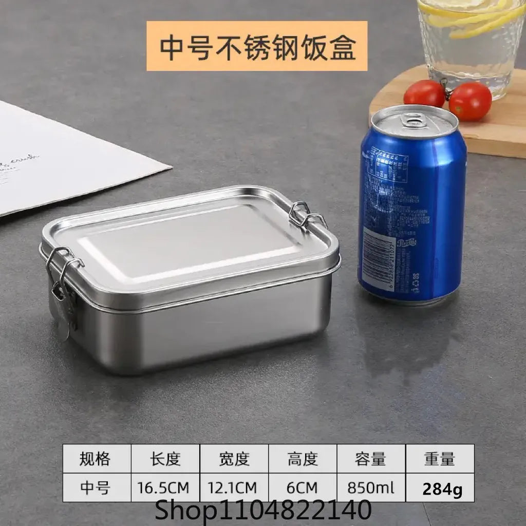 304Stainless Steel Bento Box Metal Lunch Box