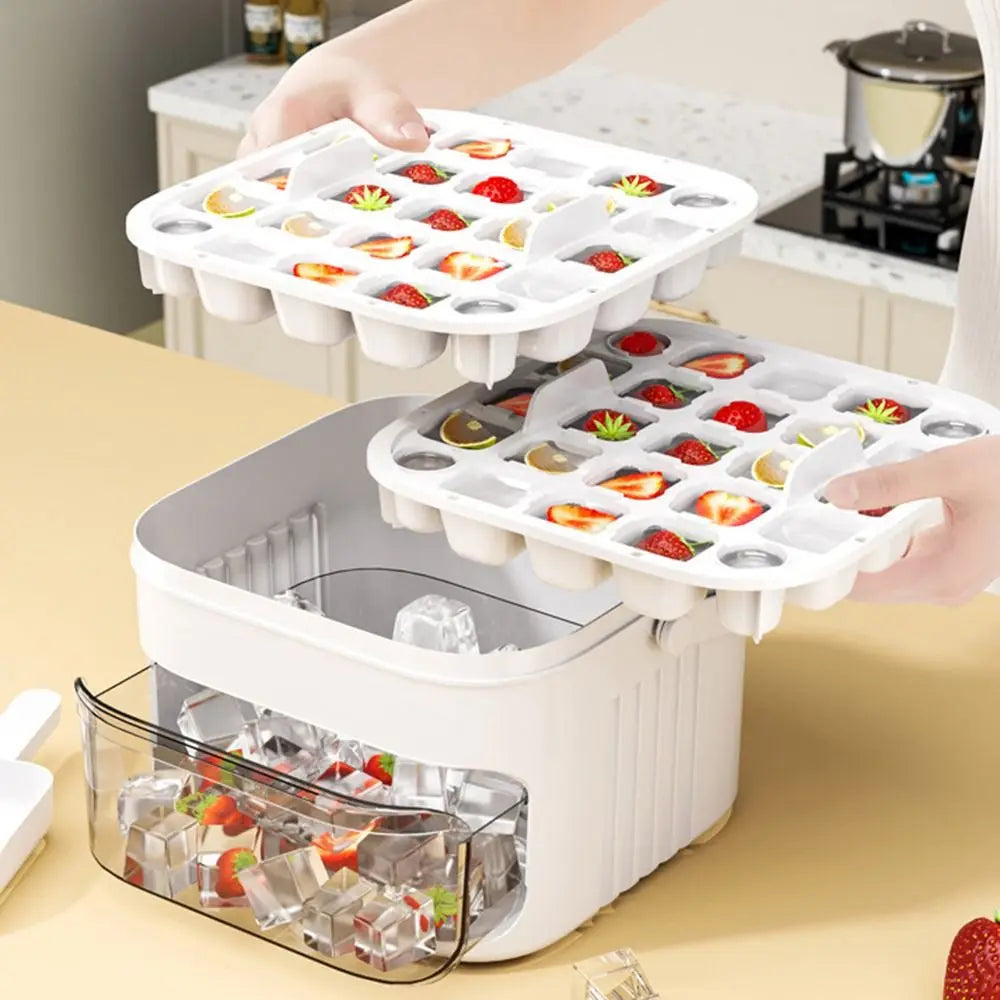 Layer Ice Cube Maker Refrigerator Household