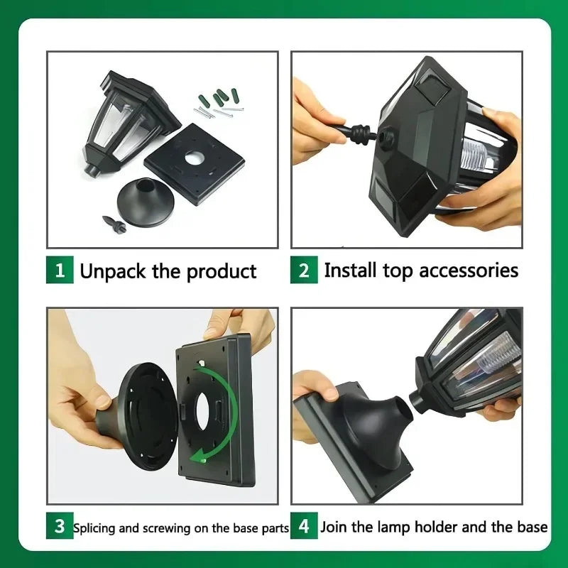 Outdoor Solar Post Light Waterproof