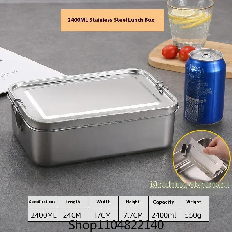 304Stainless Steel Bento Box Metal Lunch Box