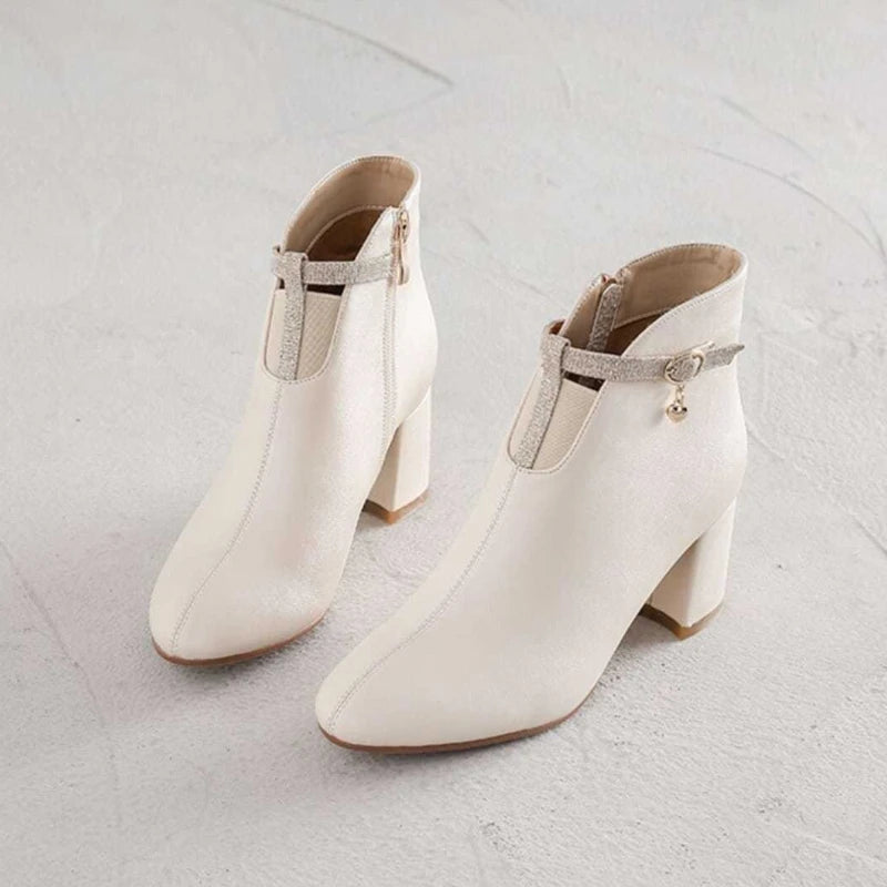 Leather Waterproof Women's Ankle Boots