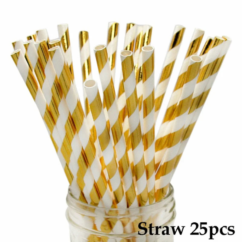 White Disposable Tableware Set Party Supplies